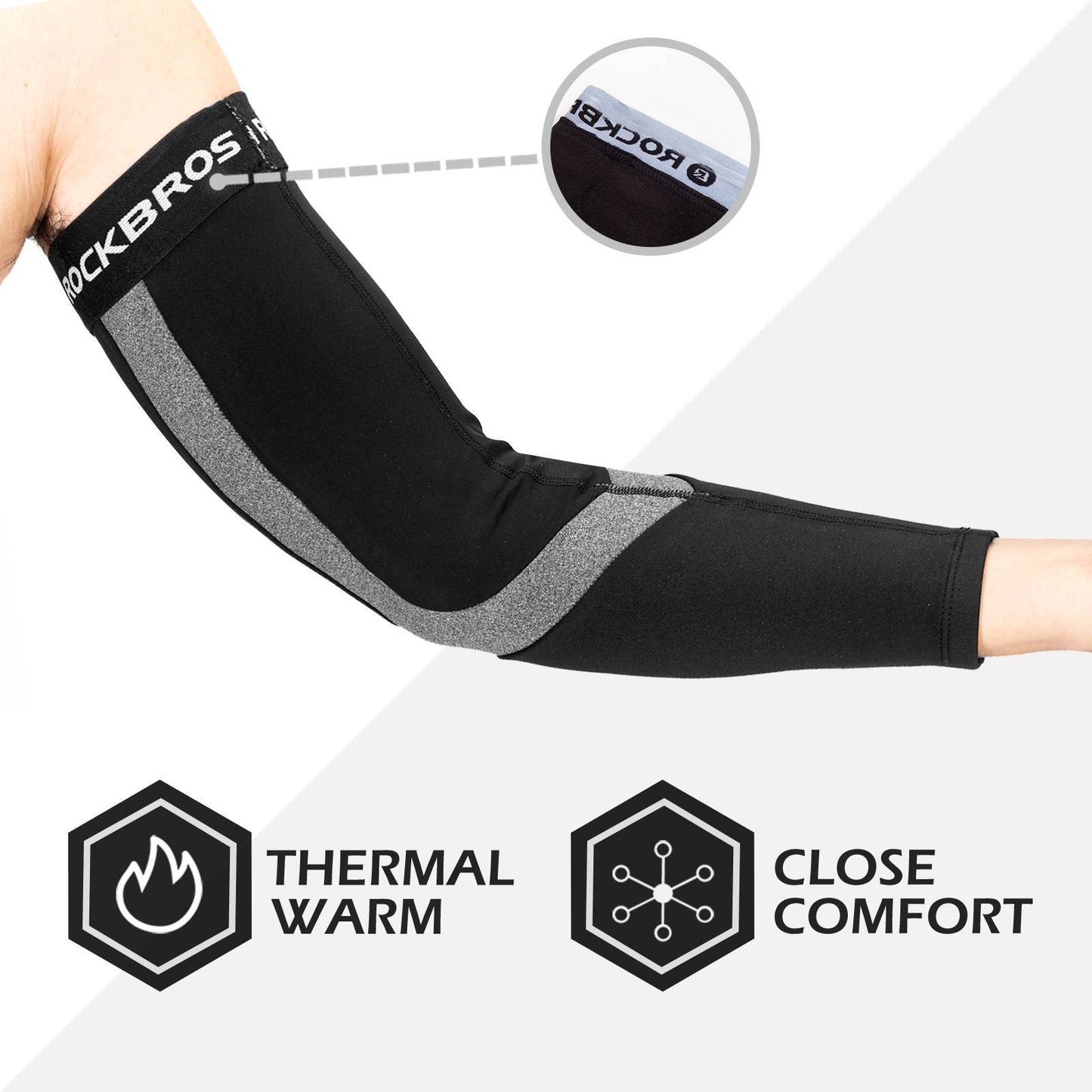 Armwarmers voor de winter, ideaal voor fietsen, wandelen, hardlopen en andere buitenactiviteiten - ROCKBROS