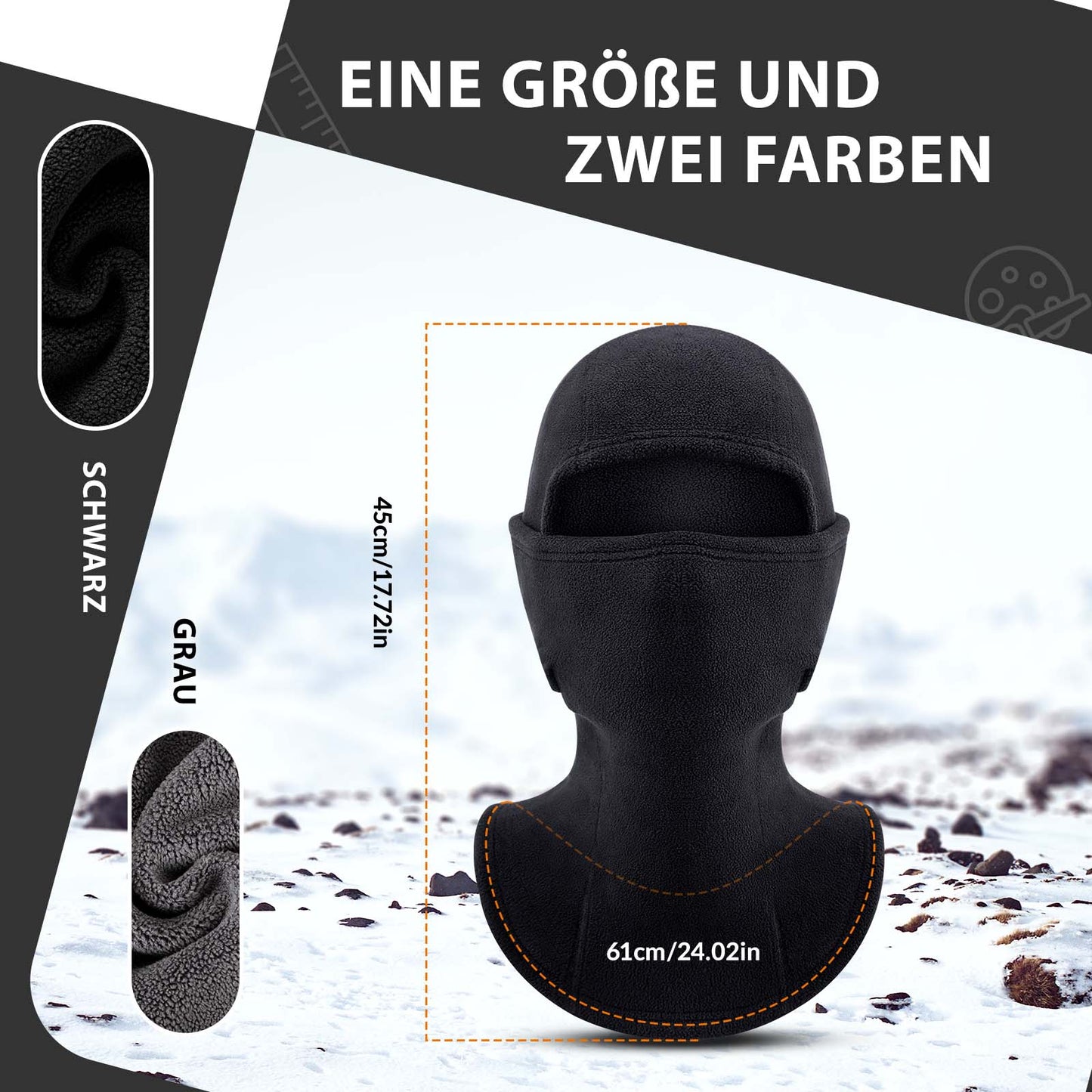 Balaclava Winter Ski Masker Warm Storm Masker Unisex One Size ROCKBROS