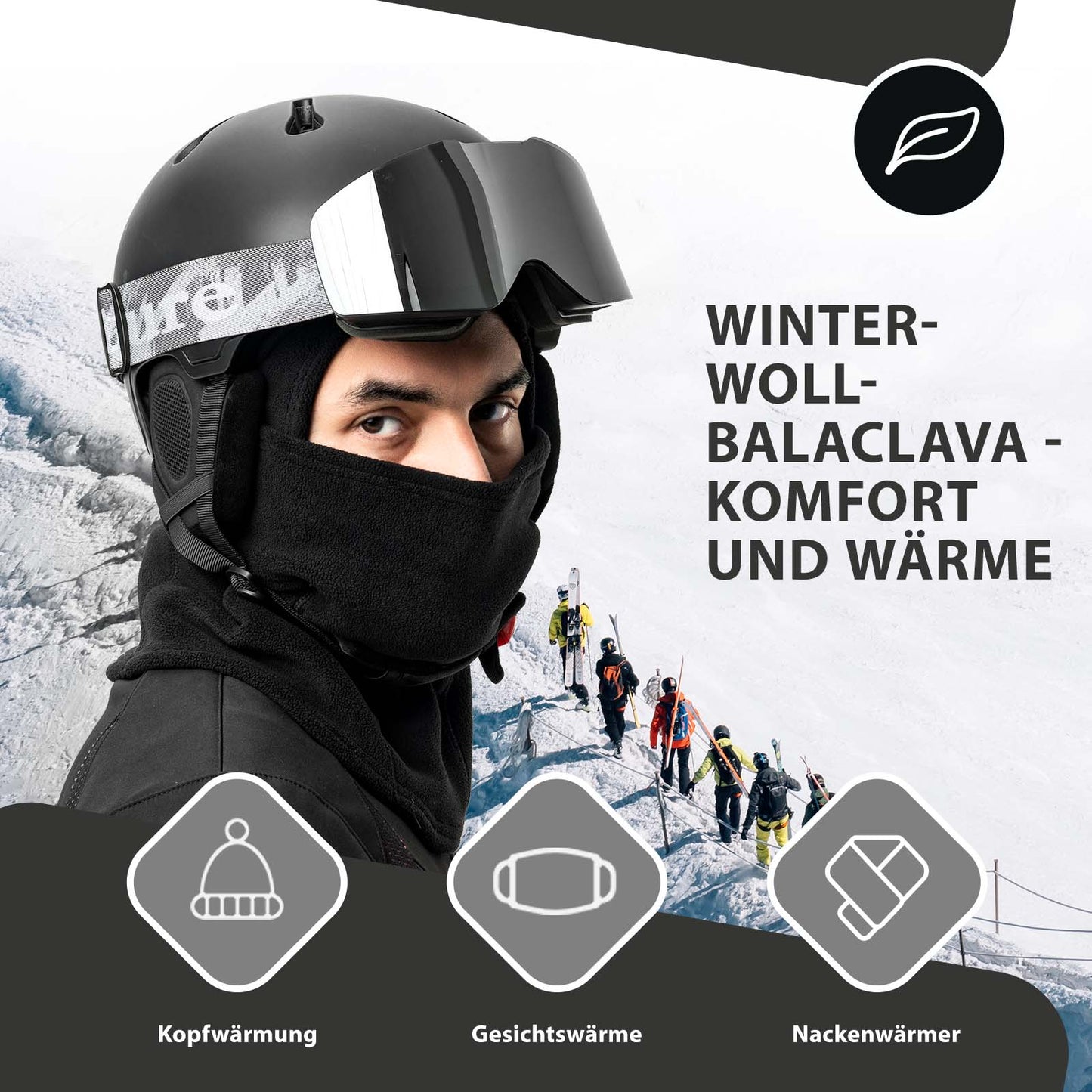 Balaclava Winter Ski Masker Warm Storm Masker Unisex One Size ROCKBROS