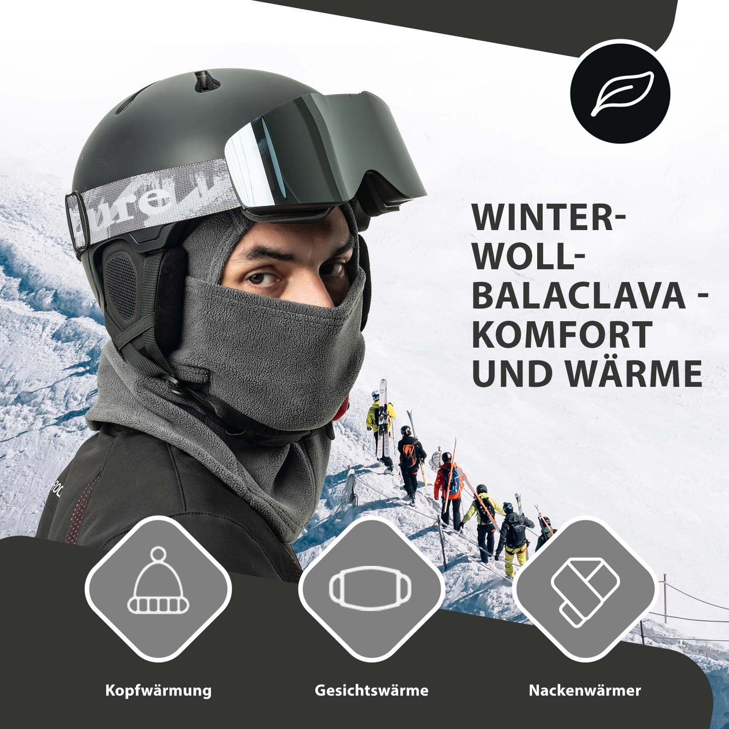 Balaclava Winter Ski Masker Warm Storm Masker Unisex One Size ROCKBROS