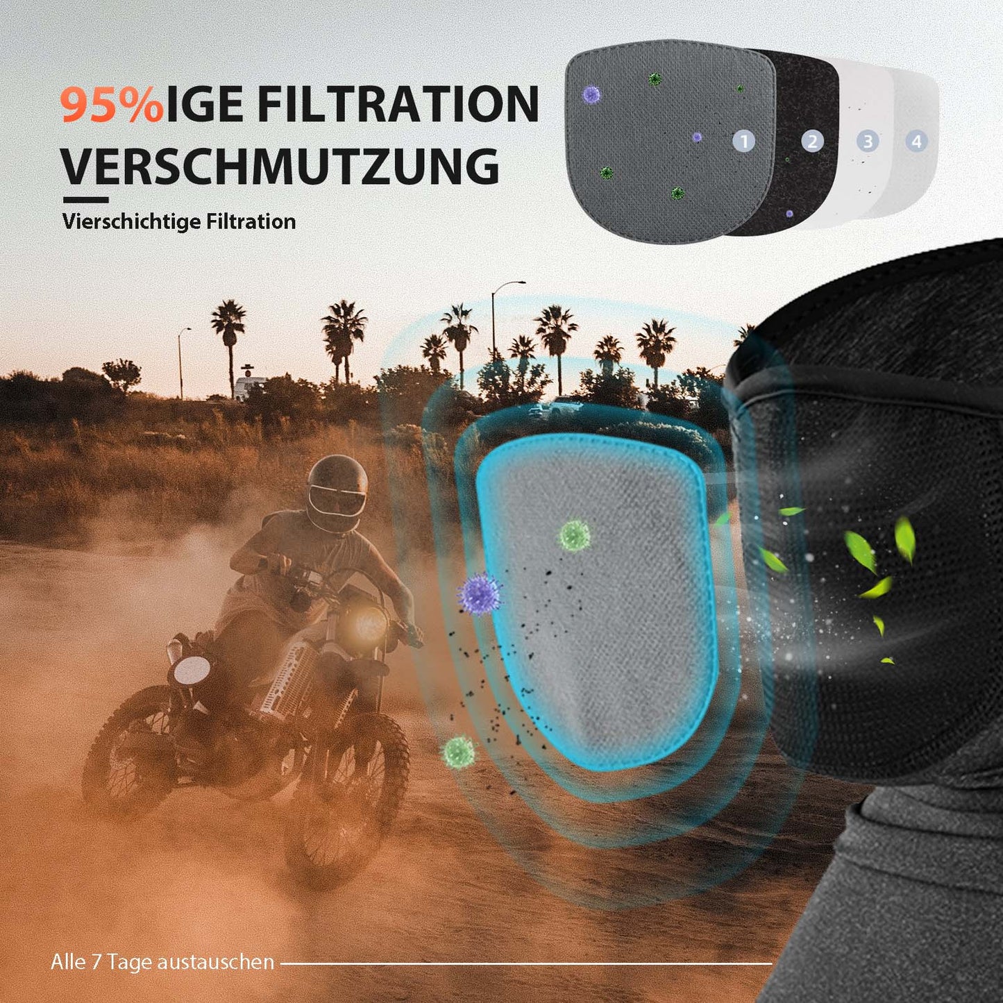 Multifunctionele ademende bivakmuts, unisex gezichtsbedekking, ROCKBROS