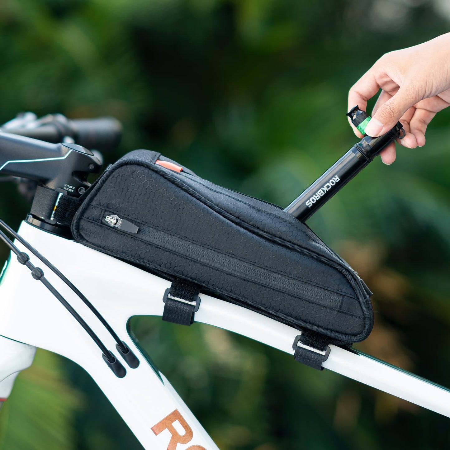 CO2-fietspomp 110 PSI aluminium minipomp zwart ROCKBROS
