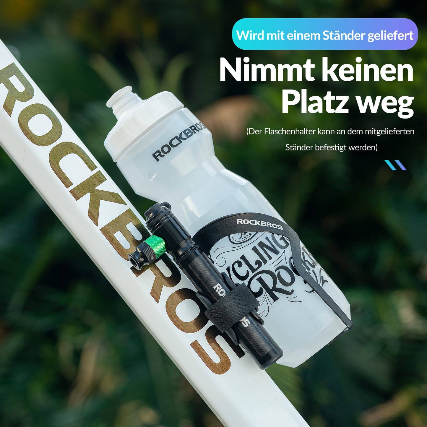 CO2-fietspomp 110 PSI aluminium minipomp zwart ROCKBROS