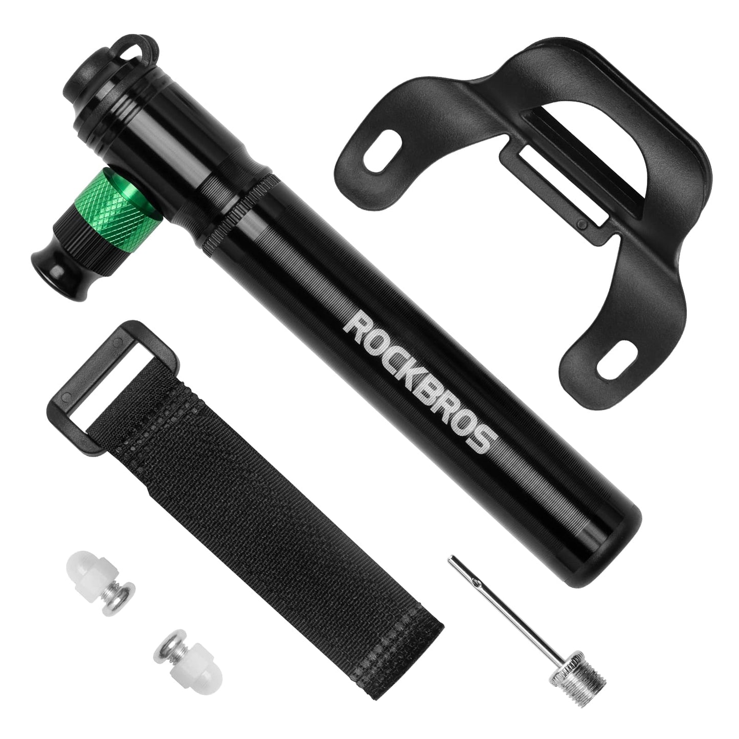 CO2-fietspomp 110 PSI aluminium minipomp zwart ROCKBROS