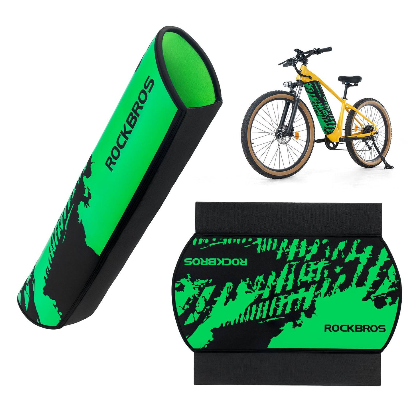 Lakbescherming voor e-bike accu's, ge?ntegreerd in het frame, bescherming tegen kou, ROCKBROS
