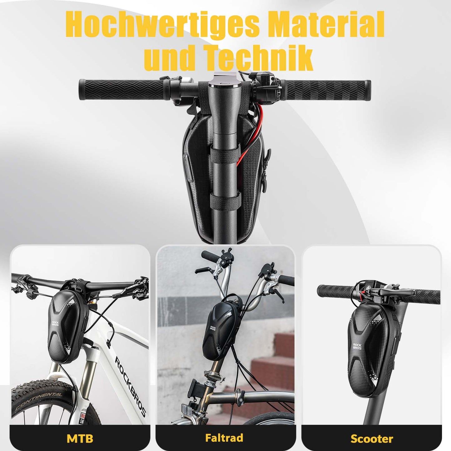 E-scooter stuurtas, waterdichte voortas met USB-poorten, ROCKBROS