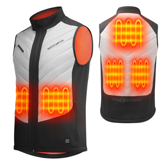 ROCKBROS Elektrisch verwarmd vest met 3 temperatuurinstellingen voor mannen/vrouwen