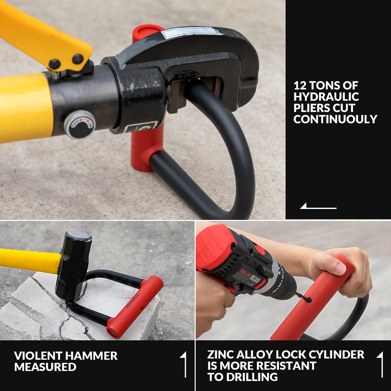ROCKBROS aluminium U-slot voor fietsen en motorfietsen