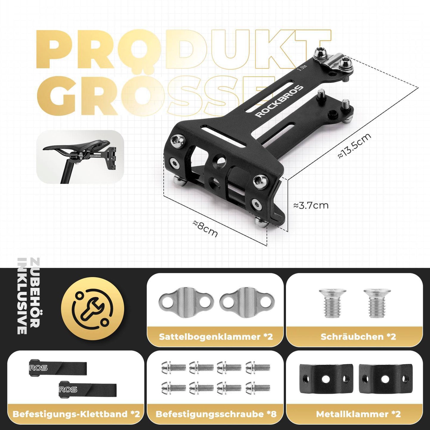 Fietsbidonhouderadapter van aluminium, verstelbare houder, ROCKBROS