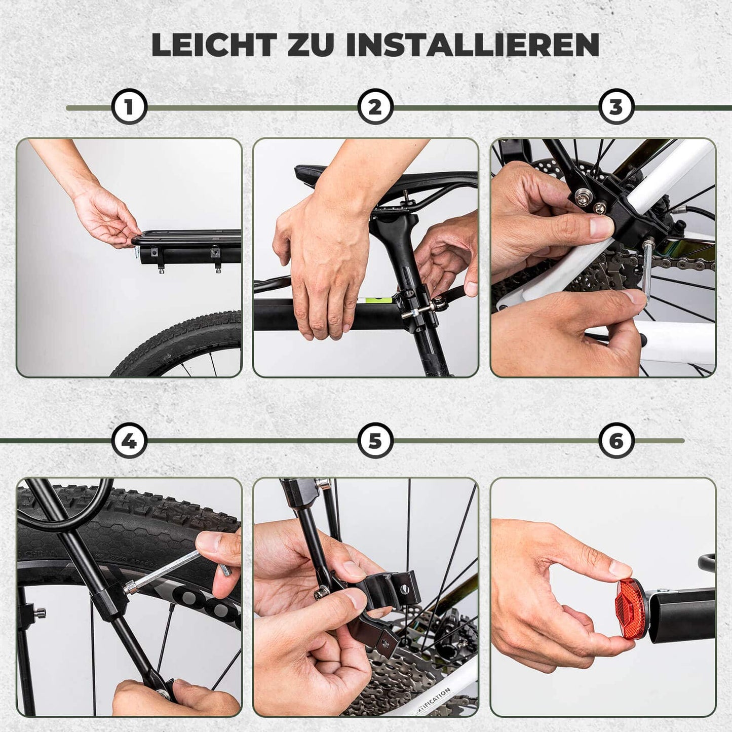 Fietsbagagedrager met reflector en snelsluiting, 24-29 inch, ROCKBROS