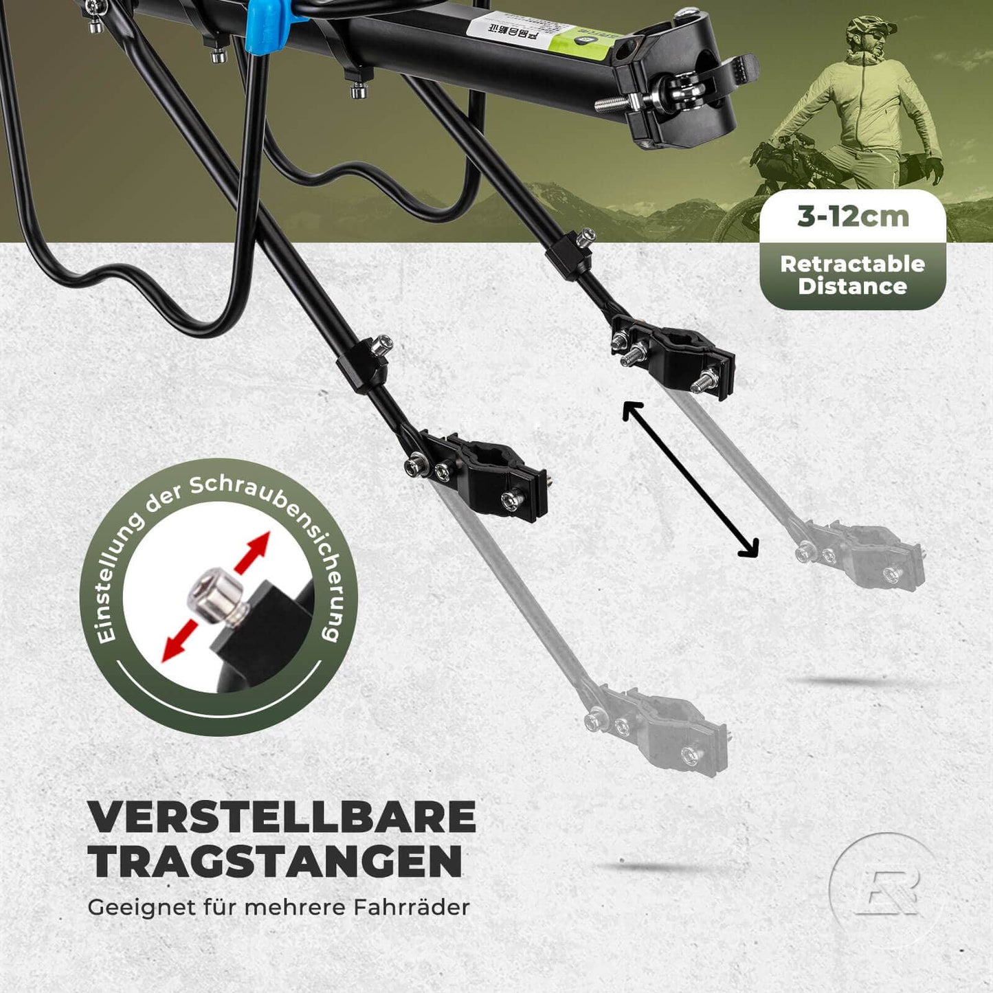 Fietsbagagedrager met reflector en snelsluiting, 24-29 inch, ROCKBROS