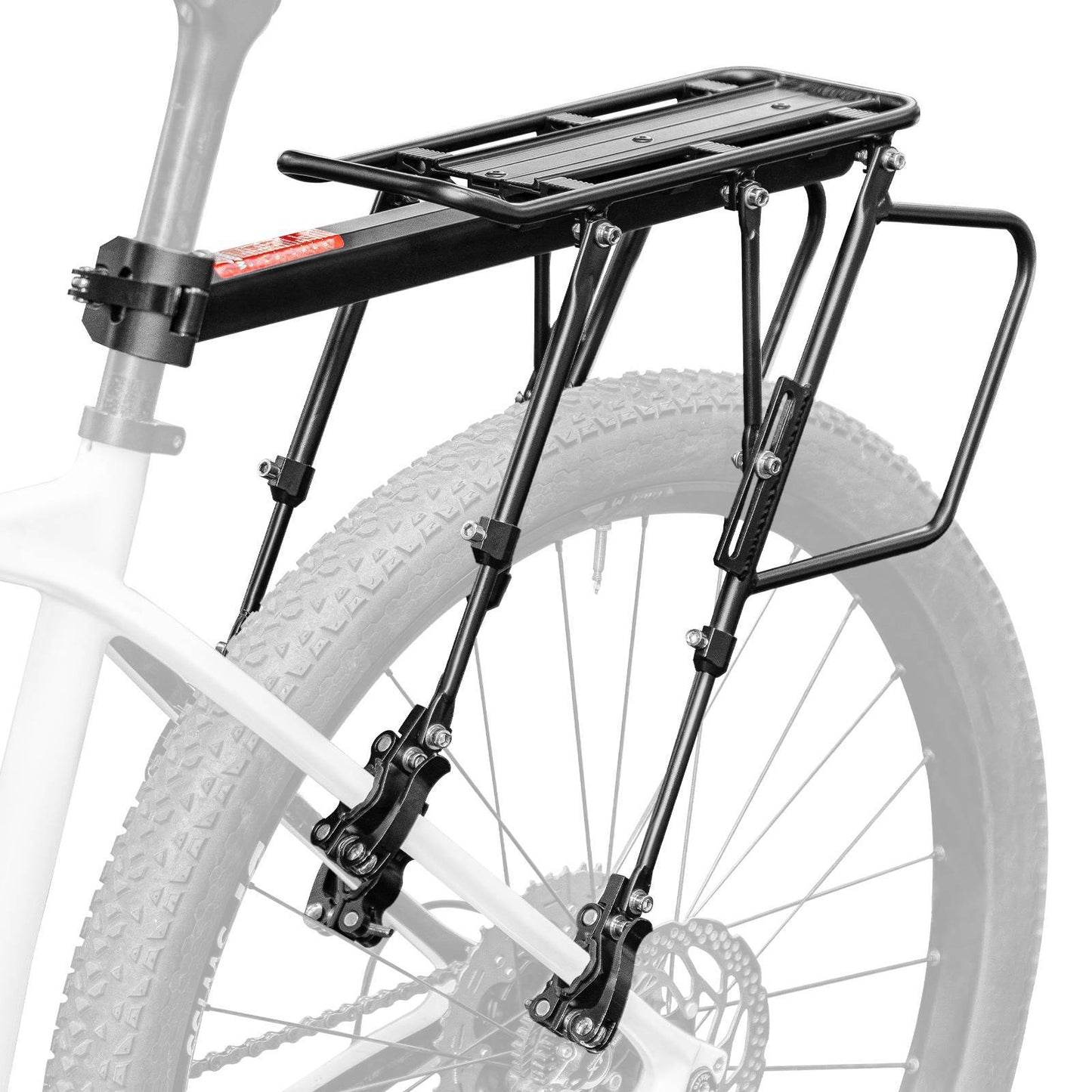 Verstelbare fietsbagagedrager met snelsluiting en reflector, ROCKBROS