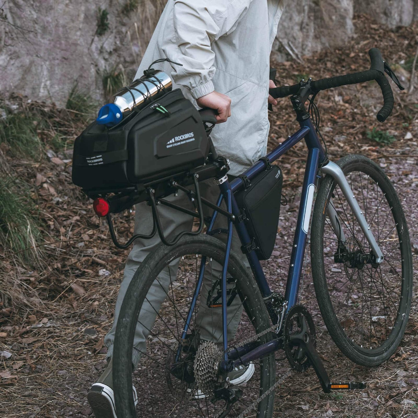 ROCKBROS Waterdichte fietstas (9 liter) met regenhoes en schouderriem