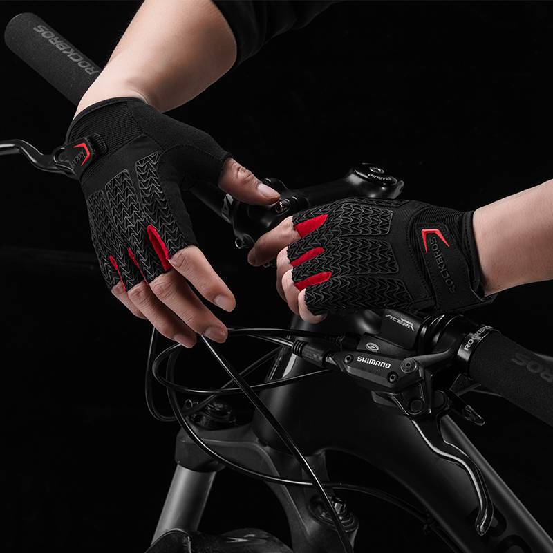 Fietshandschoenen voor dames en heren, fietshandschoenen met halve vingers van ROCKBROS