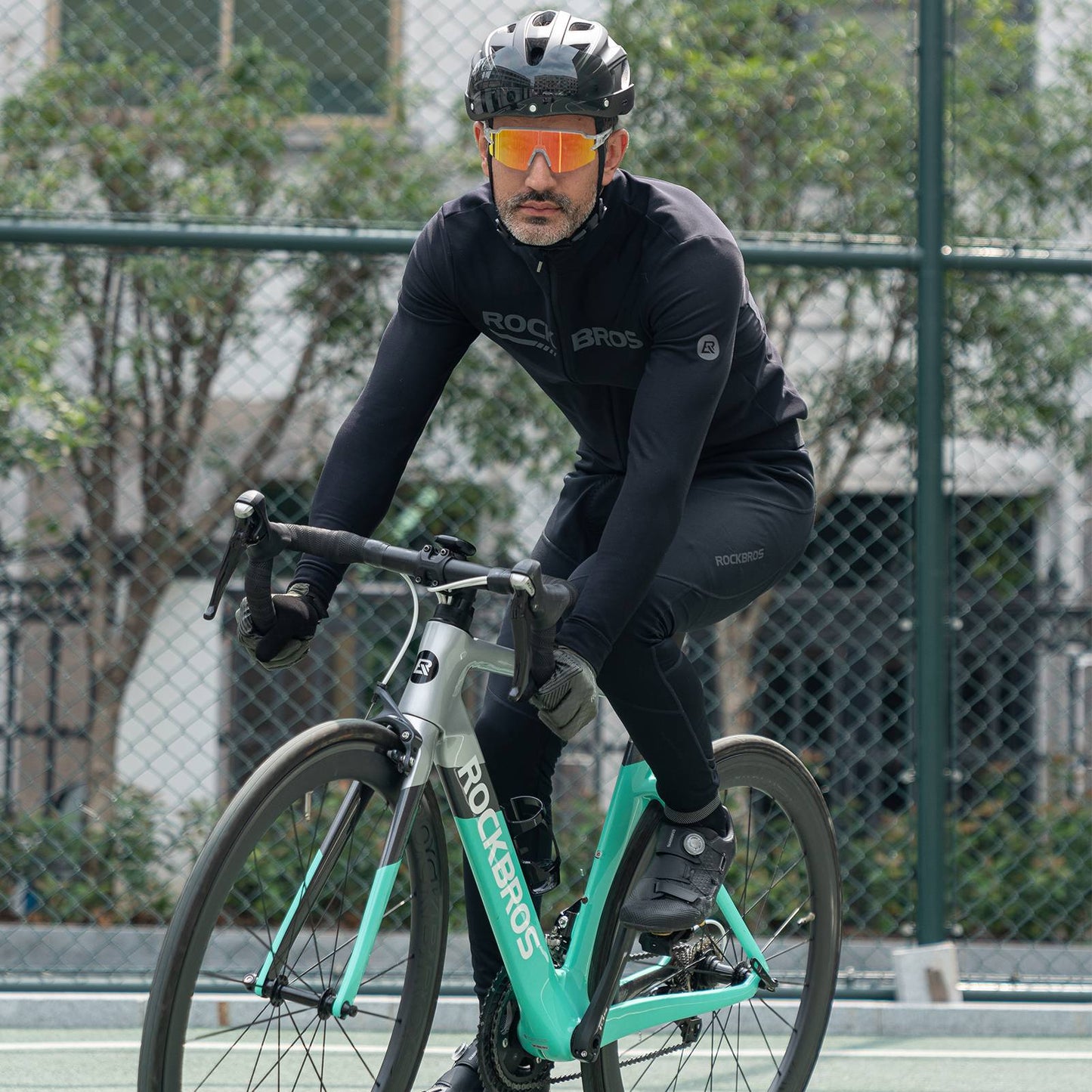 Winterfietsjas, winddichte fietskleding, sportief, ROCKBROS