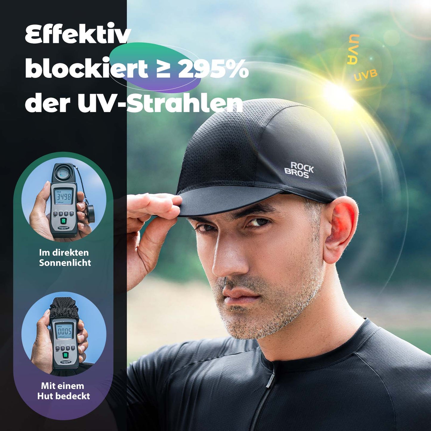 Fietsmuts voor de zomer, anti-zweet, lichtgewicht fietsmuts, unisex, ROCKBROS