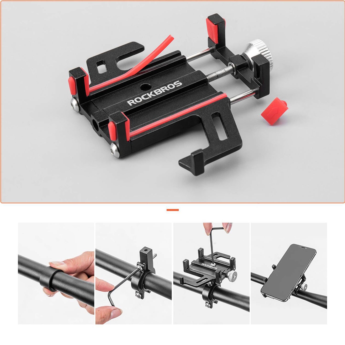Telefoonhouder voor fiets/motor met 360¡ã draaibare clip ROCKBROS