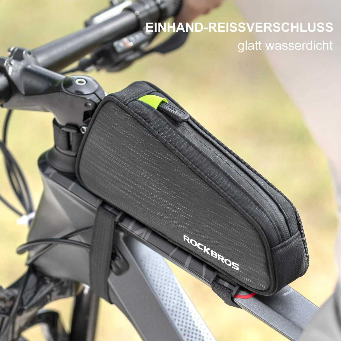 Fietstas voor op de bovenbuis/zadeltas 1,1 liter met interne vakken ROCKBROS