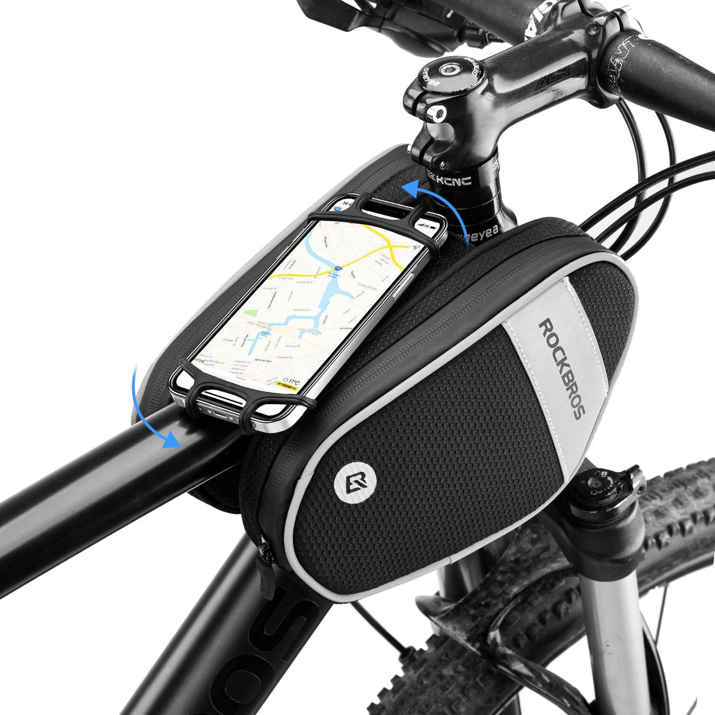 Fietsframetas met 360¡ã draaibare telefoonhouder, 1,5 liter, BK ROCKBROS