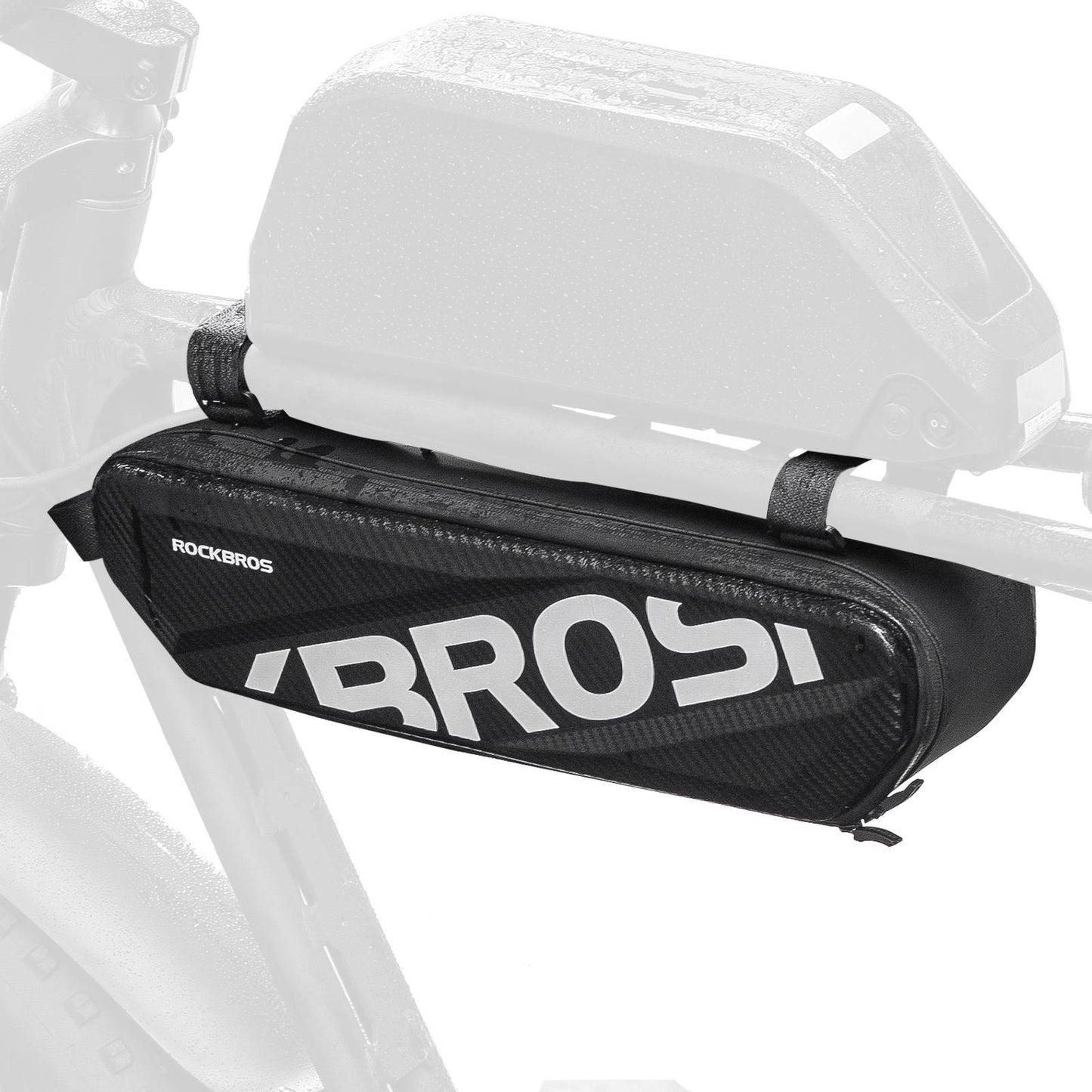Waterdichte fietstas voor op het frame, bovenbuis, 4,5 liter, zwart, ROCKBROS