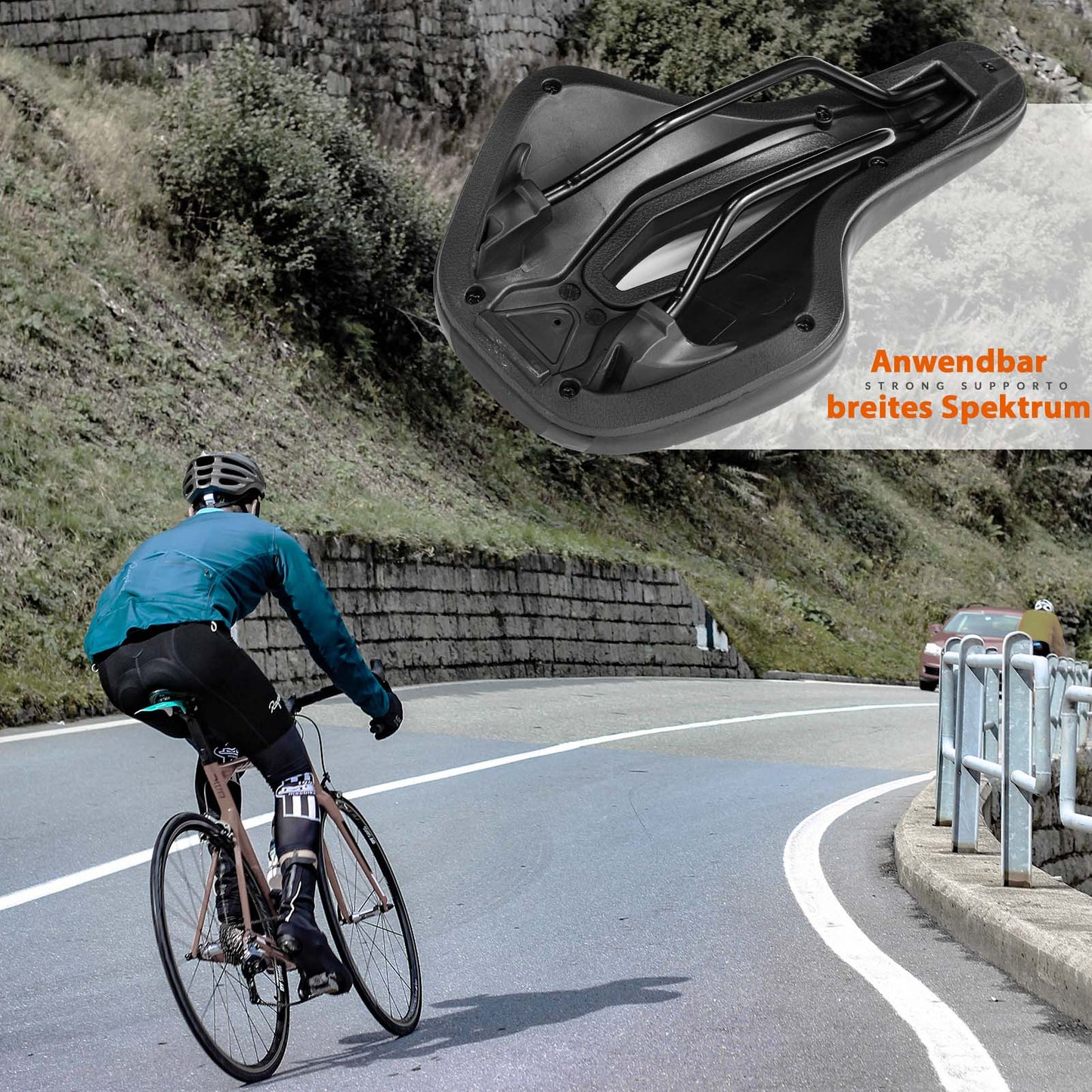 Ergonomisch schokabsorberend fietszadel voor unisex, ROCKBROS