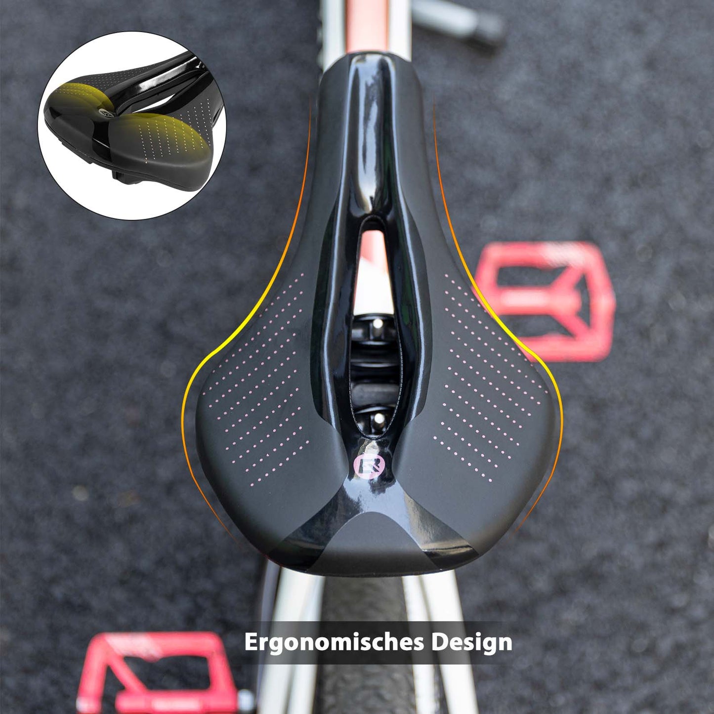 Ergonomisch schokabsorberend fietszadel voor unisex, ROCKBROS