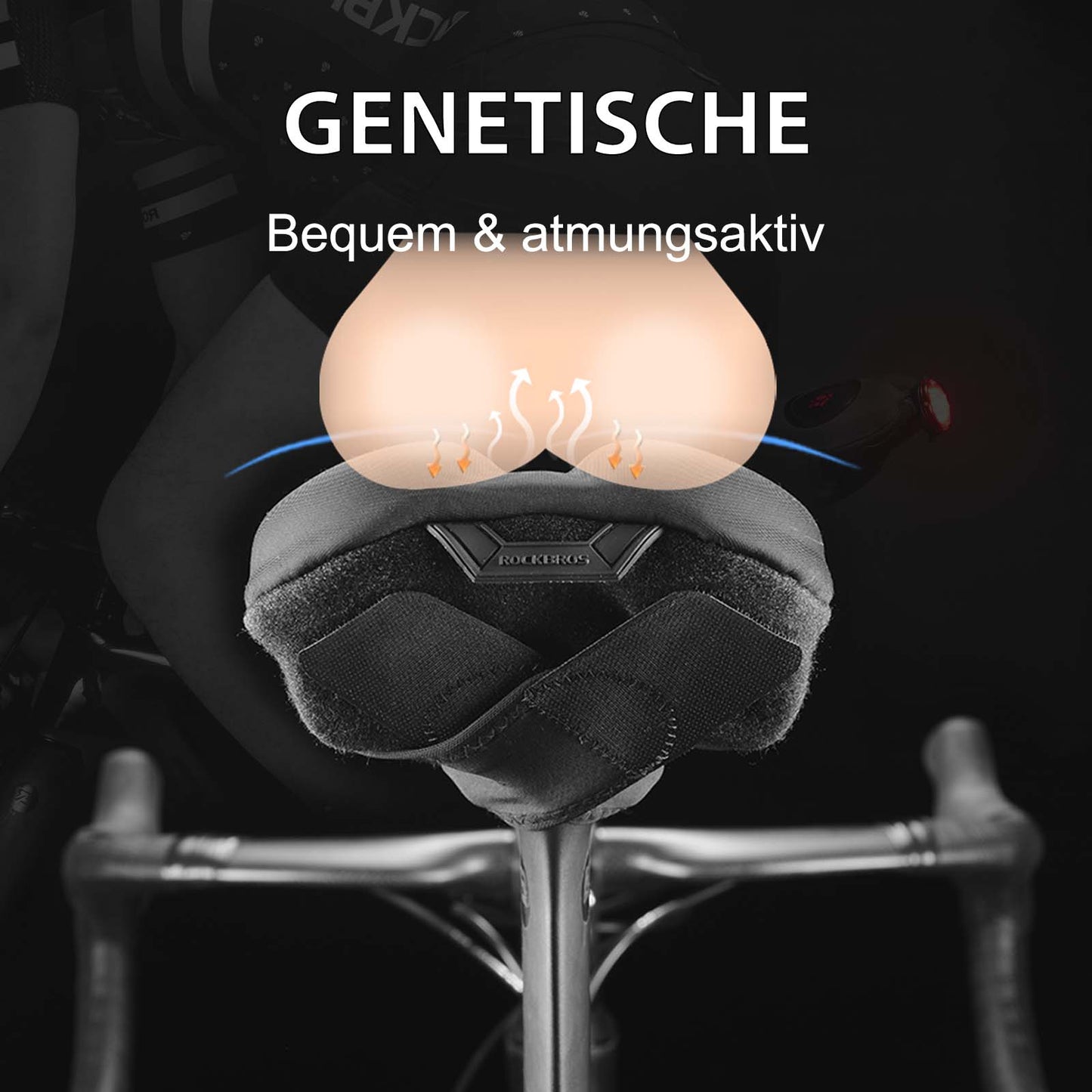 Fietszadelhoes van gel, zwart, ROCKBROS