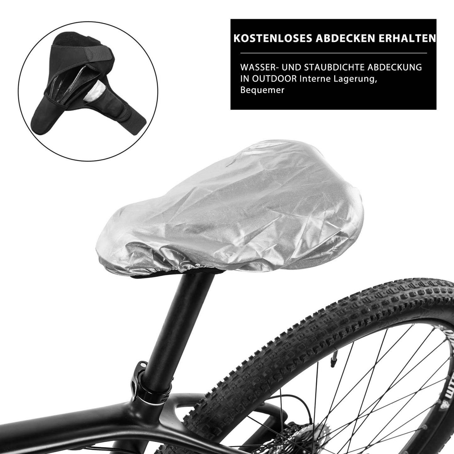 Fietszadelhoes van gel, zwart, ROCKBROS