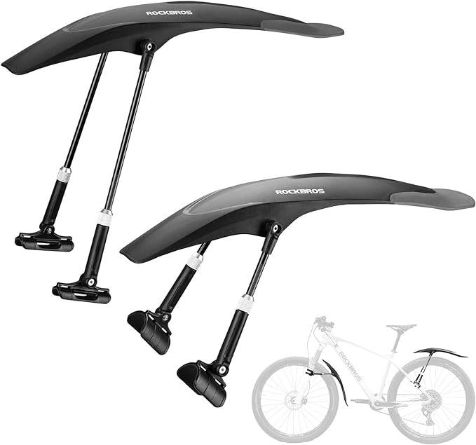 Fietsspatbordenset voor/achter, flexibel en verstelbaar, ROCKBROS