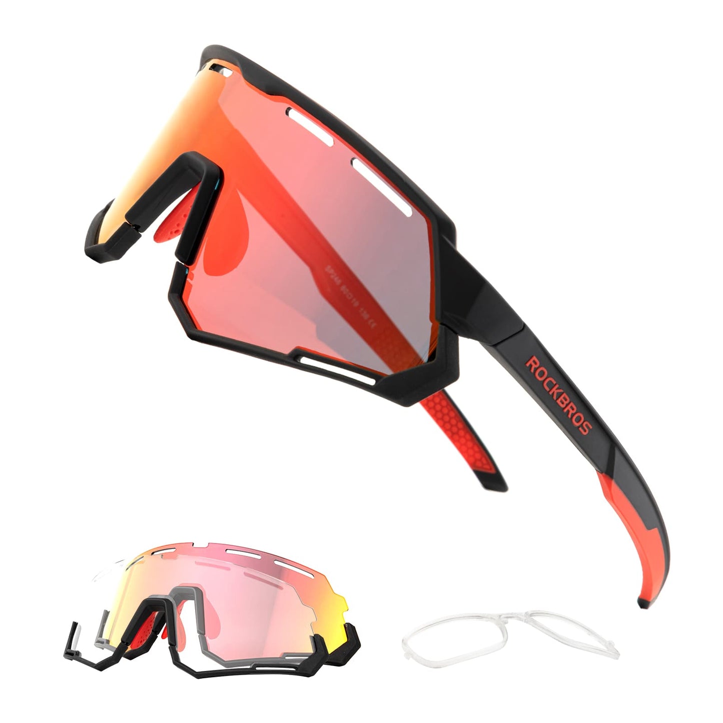 Fietsbril 2-in-1 sportbril gepolariseerd & meekleurend ROCKBROS