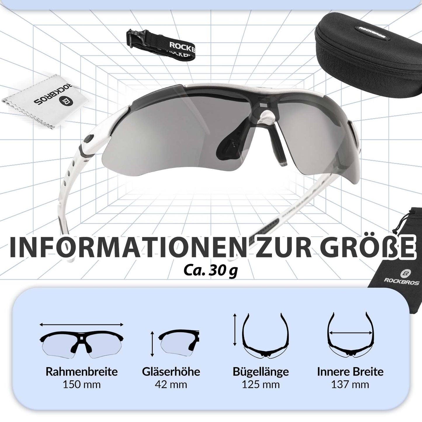 Gepolariseerde fietsbril, zonnebril, UV400-bescherming, ROCKBROS