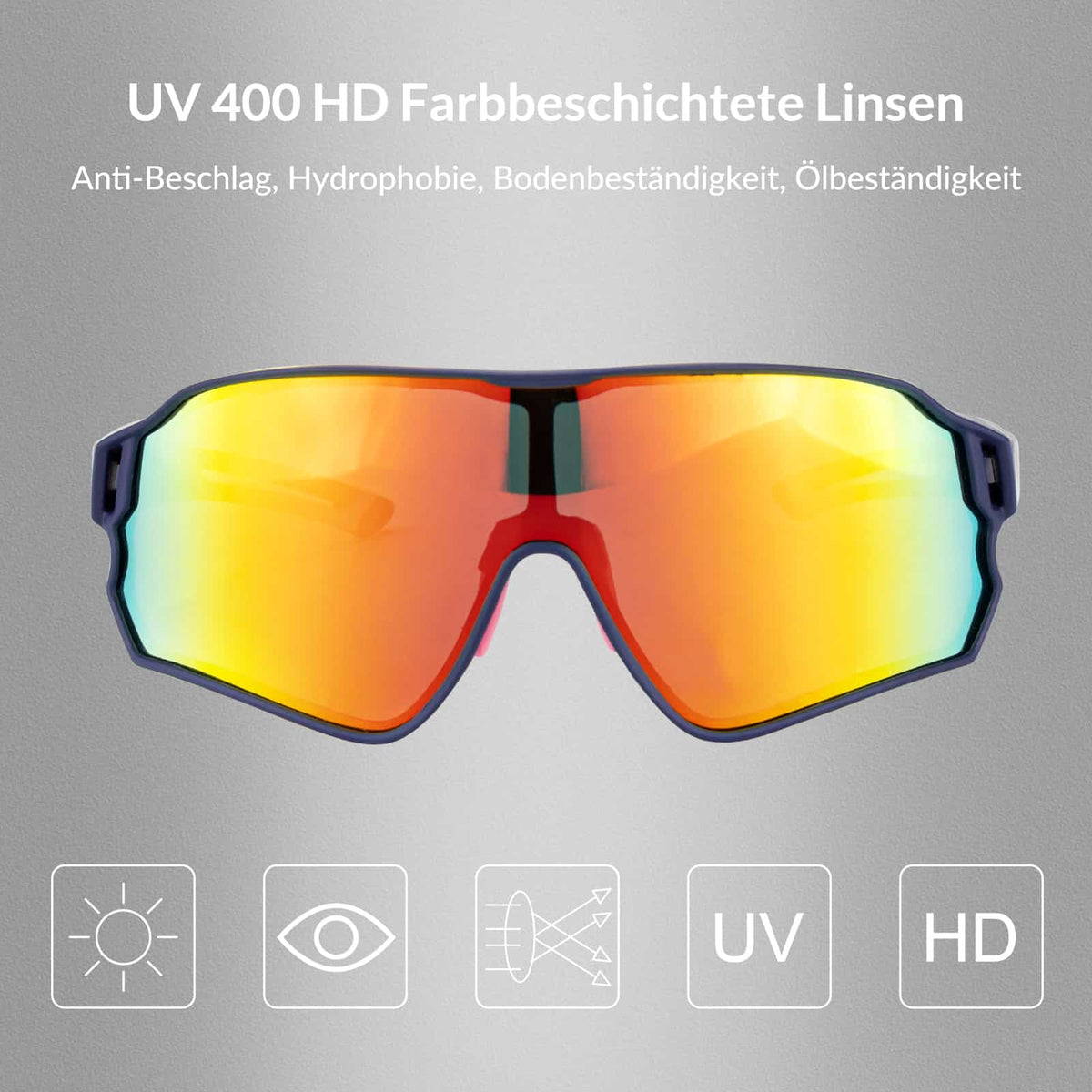 ROCKBROS Gepolariseerde sportbril voor fietsers (UV-bescherming)