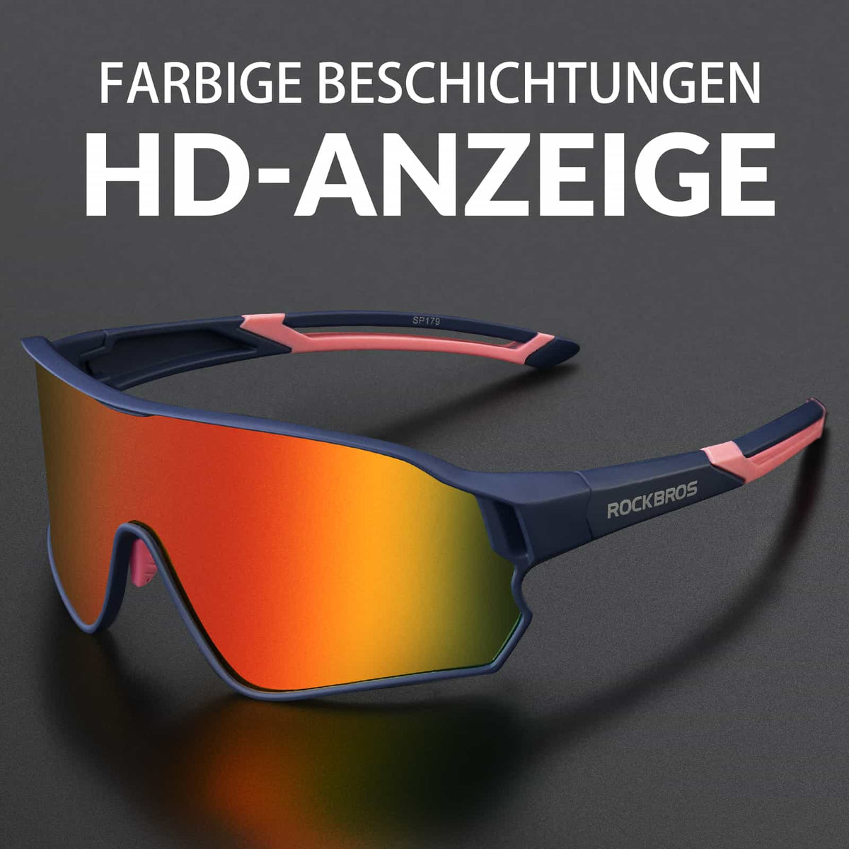 ROCKBROS Gepolariseerde sportbril voor fietsers (UV-bescherming)