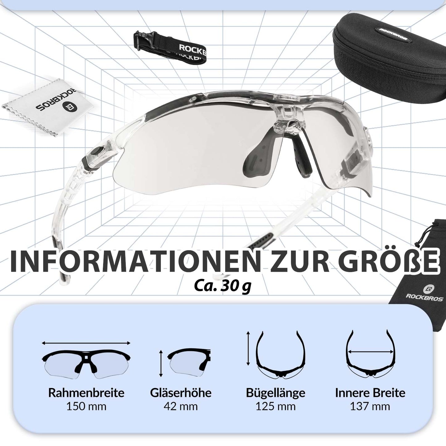 Fietsbrillen, meekleurende brillen, zonnebrillen, UV 400-bescherming, ROCKBROS