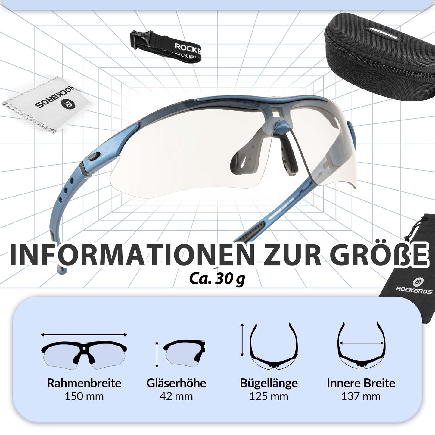 Fietsbrillen, meekleurende brillen, zonnebrillen, UV 400-bescherming, ROCKBROS