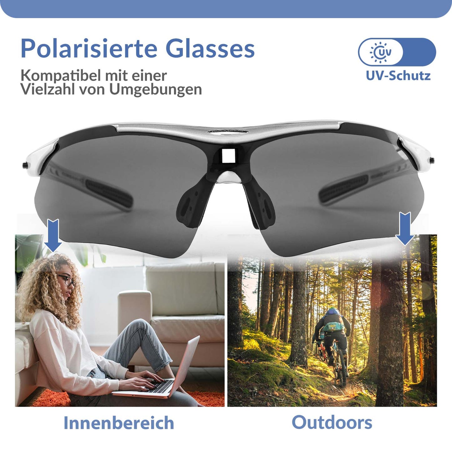 Fietsbrillen, meekleurende brillen, zonnebrillen, UV 400-bescherming, ROCKBROS