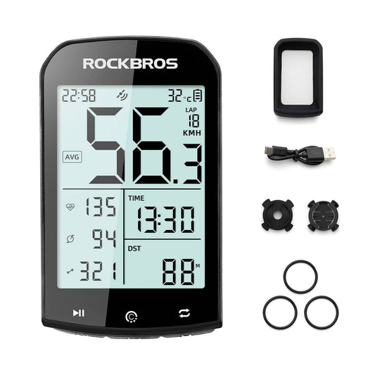 Draadloze, waterdichte GPS-fietscomputer met snelheidsmeter en kilometerteller van ROCKBROS