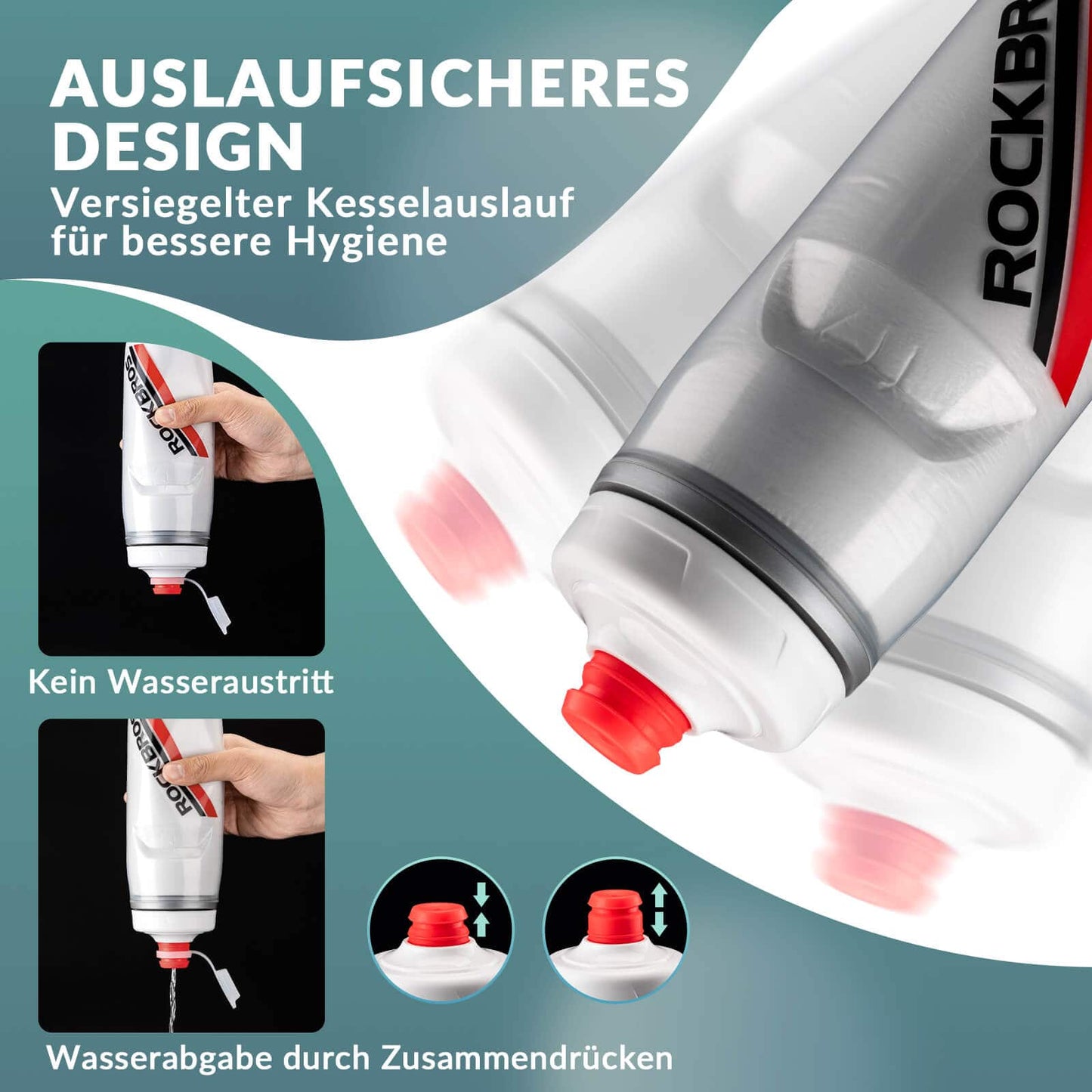 Fietsfles van 620 ml, sportfles met 5-uurs koelfunctie, ROCKBROS
