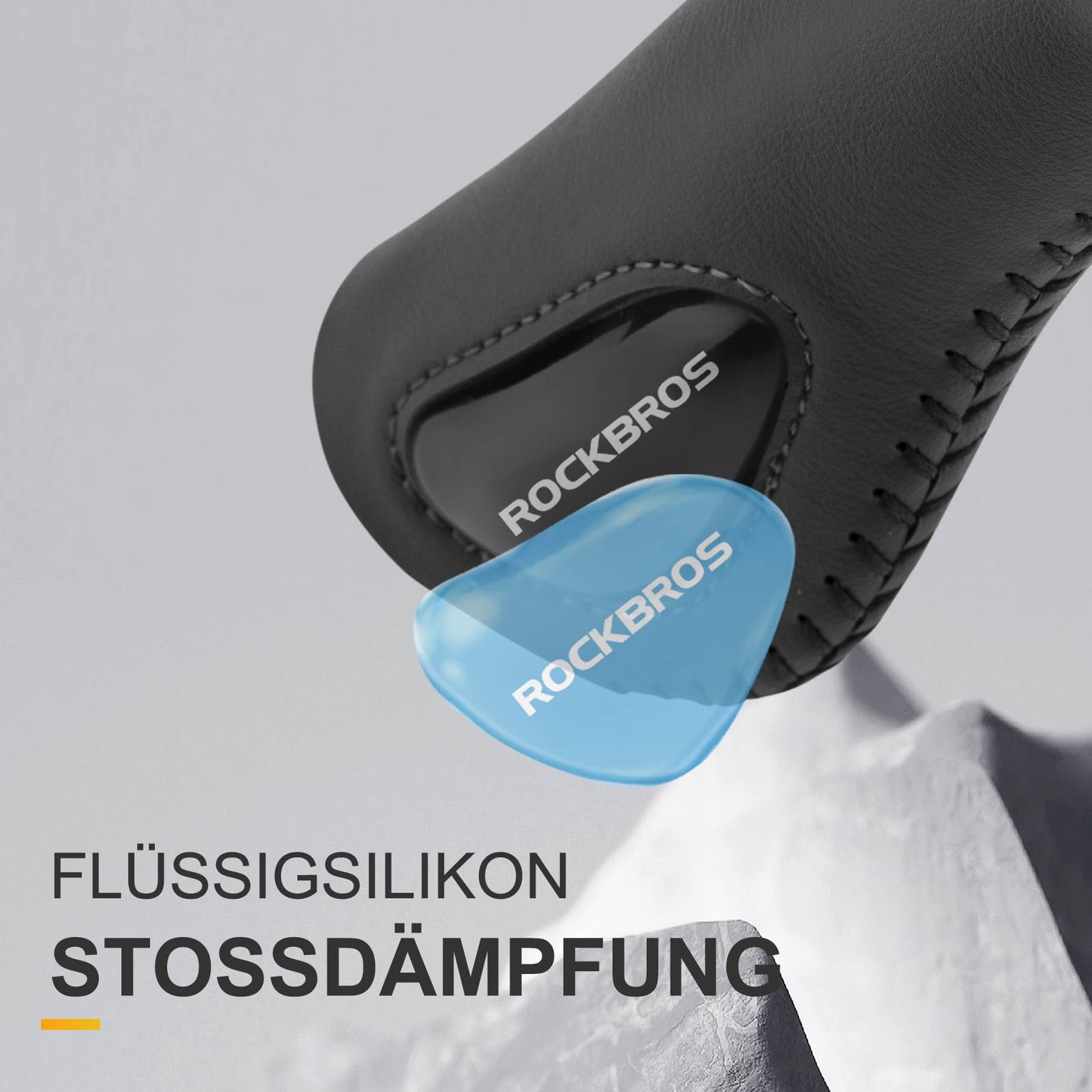 Lederen fietshandvatten voor sturen met een diameter van 22,2 mm, ROCKBROS