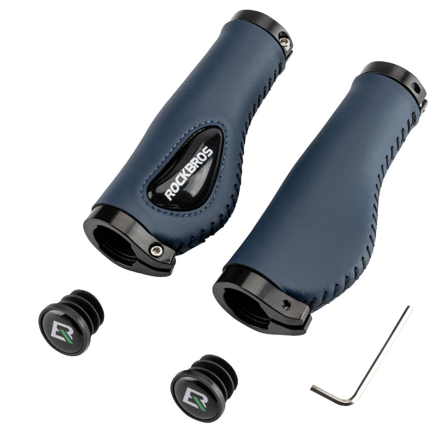 Lederen fietshandvatten voor sturen met een diameter van 22,2 mm, ROCKBROS