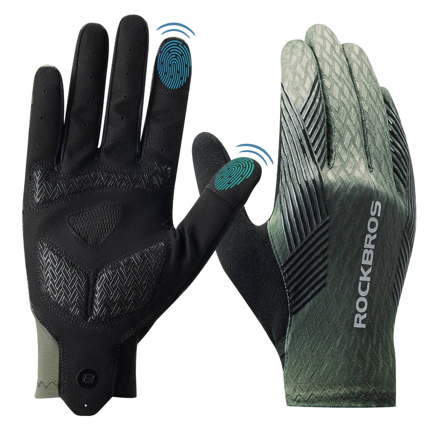 Dames/heren fietshandschoenen met touchscreen, antislip, dun, ROCKBROS
