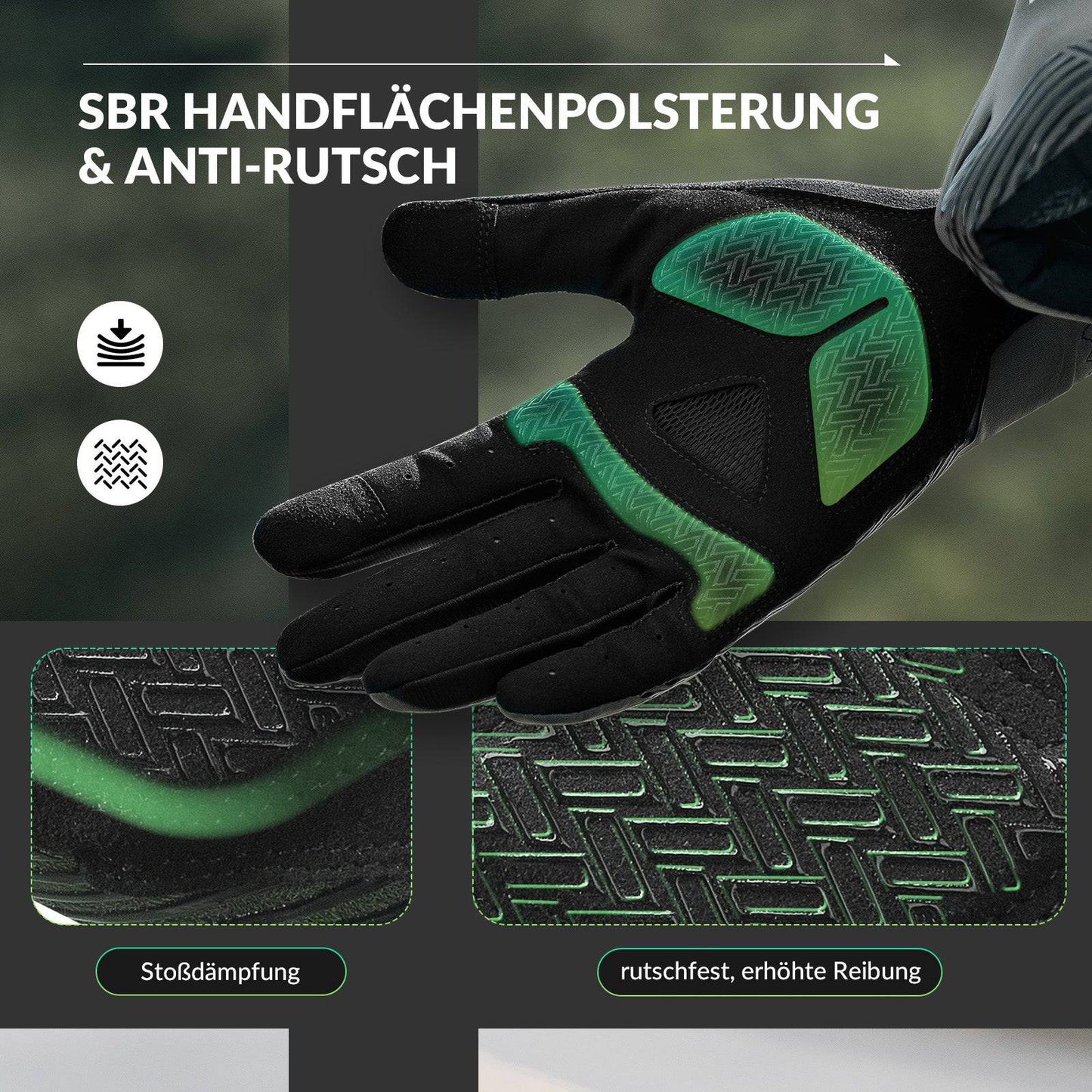 Dames/heren fietshandschoenen met touchscreen, antislip, dun, ROCKBROS