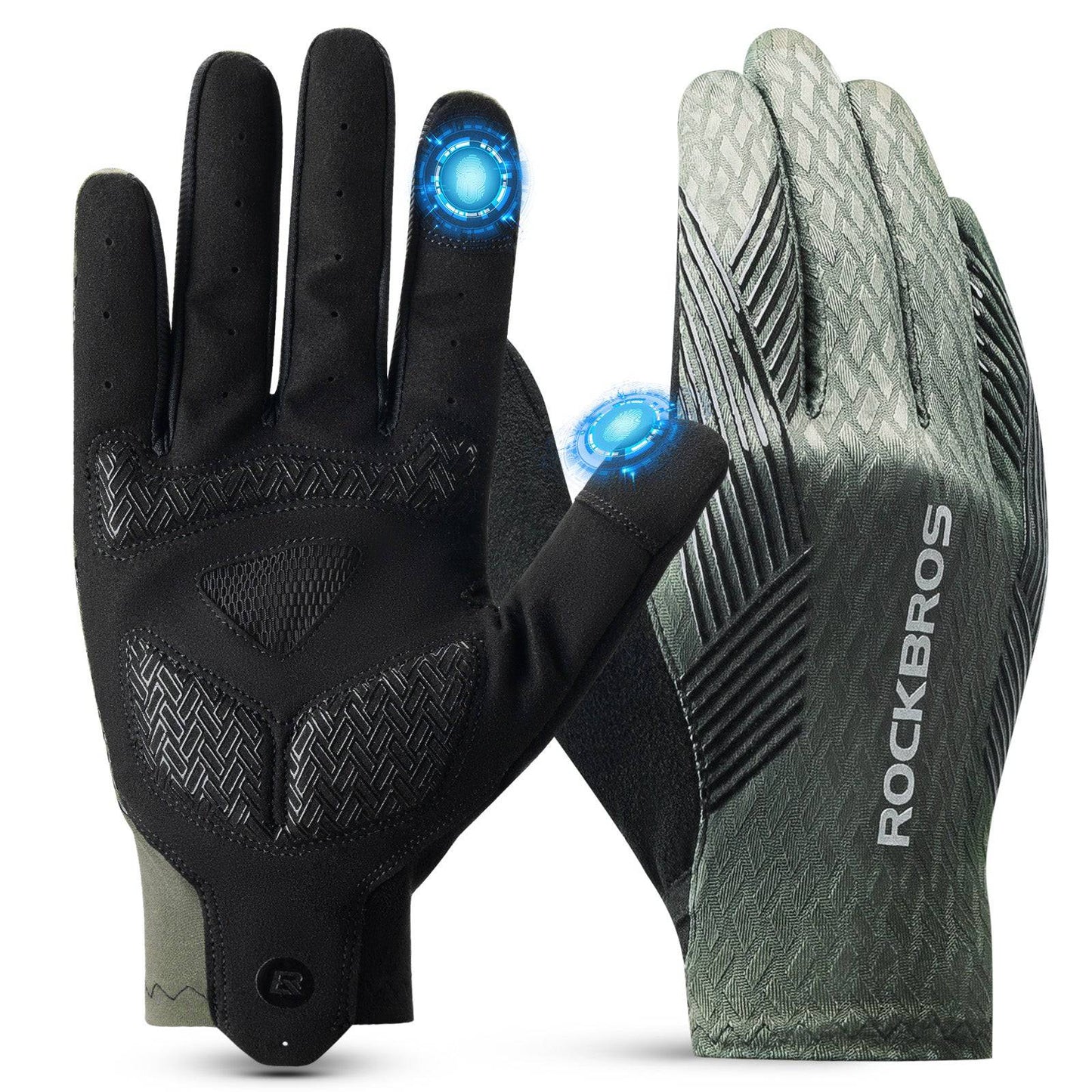 Dames/heren fietshandschoenen met touchscreen, antislip, dun, ROCKBROS