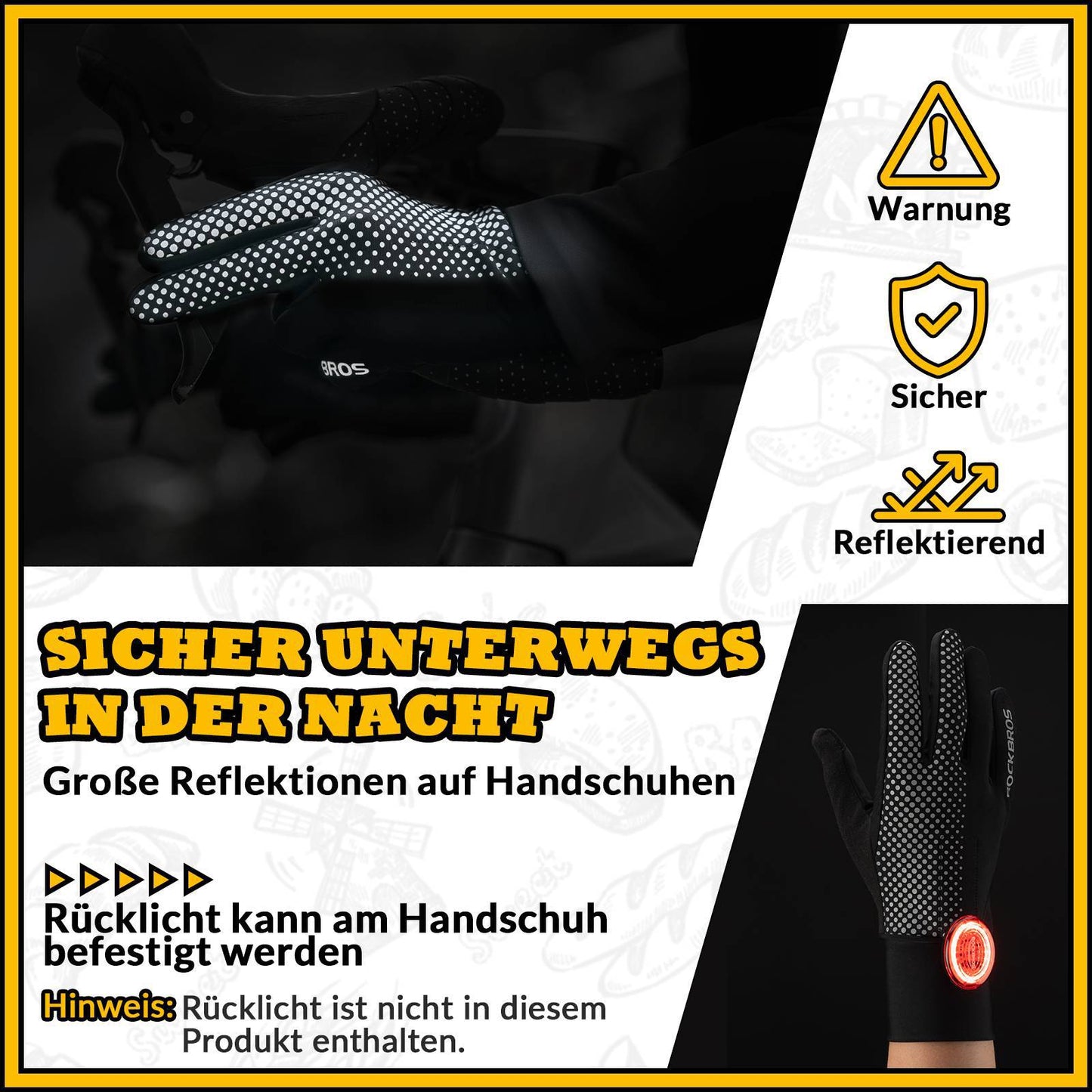 Fietshandschoenen met touchscreen, winddichte fietshandschoenen van ROCKBROS