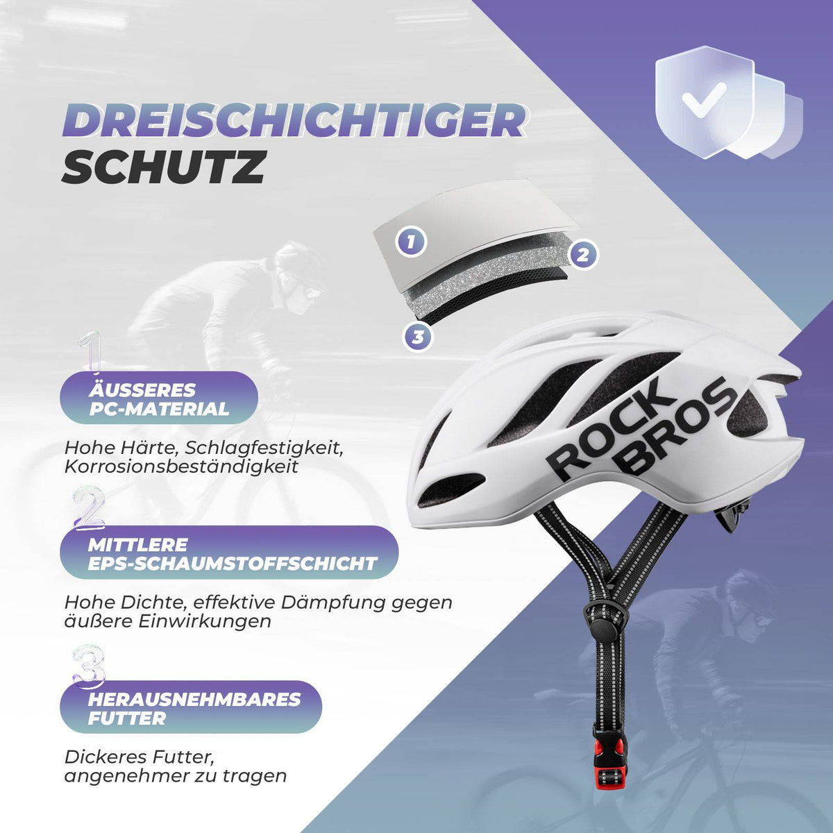 ROCKBROS Fietshelm 58-62cm Verstelbare Stedelijke Helm Ventilatie Unisex