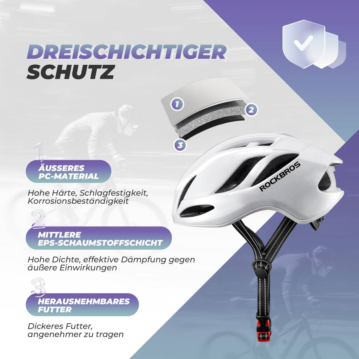 ROCKBROS Fietshelm 58-62cm Verstelbare Stedelijke Helm Ventilatie Unisex