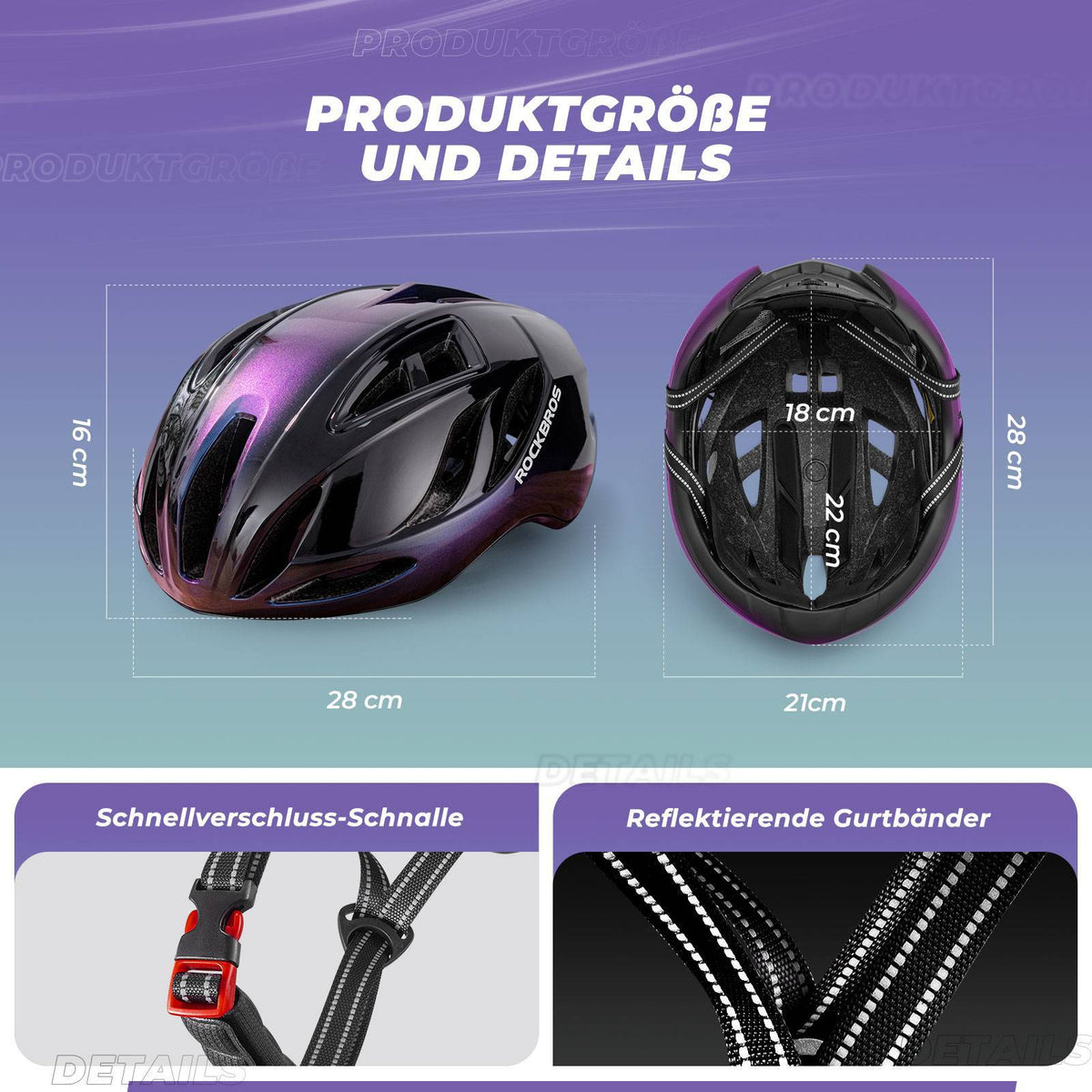 ROCKBROS Fietshelm 58-62cm Verstelbare Stedelijke Helm Ventilatie Unisex