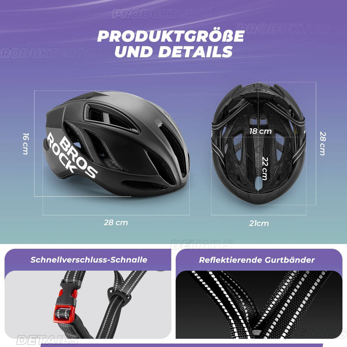 ROCKBROS Fietshelm 58-62cm Verstelbare Stedelijke Helm Ventilatie Unisex
