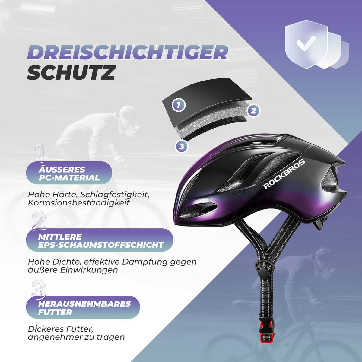 ROCKBROS Fietshelm 58-62cm Verstelbare Stedelijke Helm Ventilatie Unisex