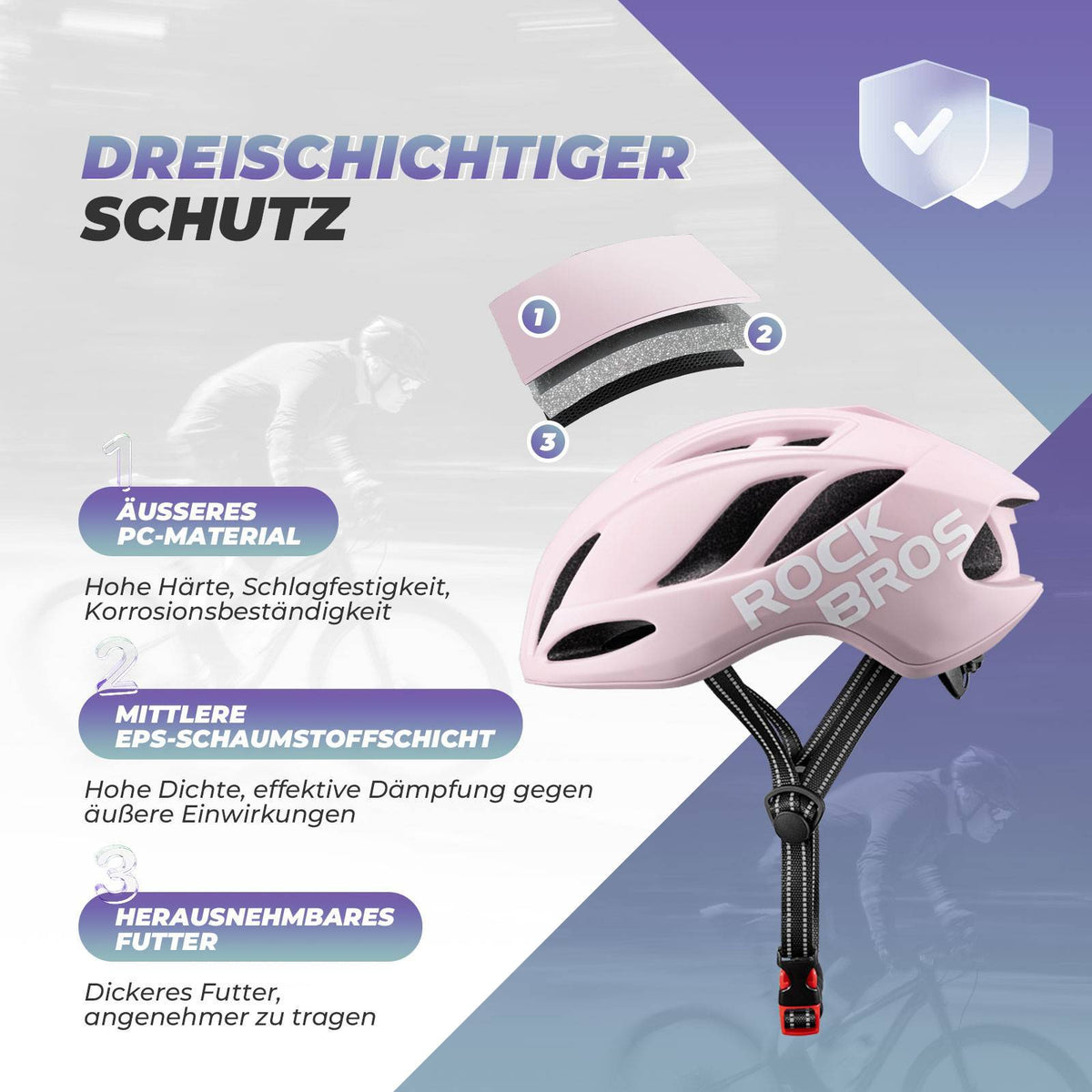 ROCKBROS Fietshelm 58-62cm Verstelbare Stedelijke Helm Ventilatie Unisex